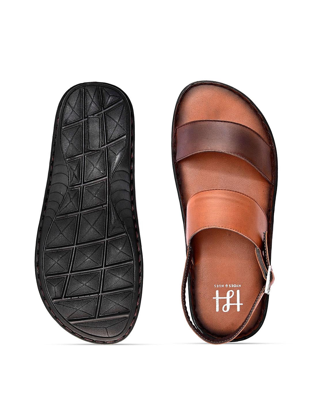 Hydes N Hues Men Tan Brown Fisherman Sandals