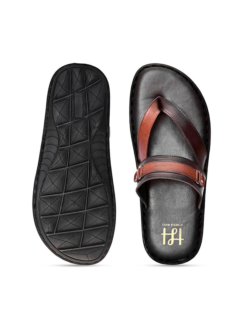 Hydes N Hues Men Coffee Brown Ethnic Comfort Sandals