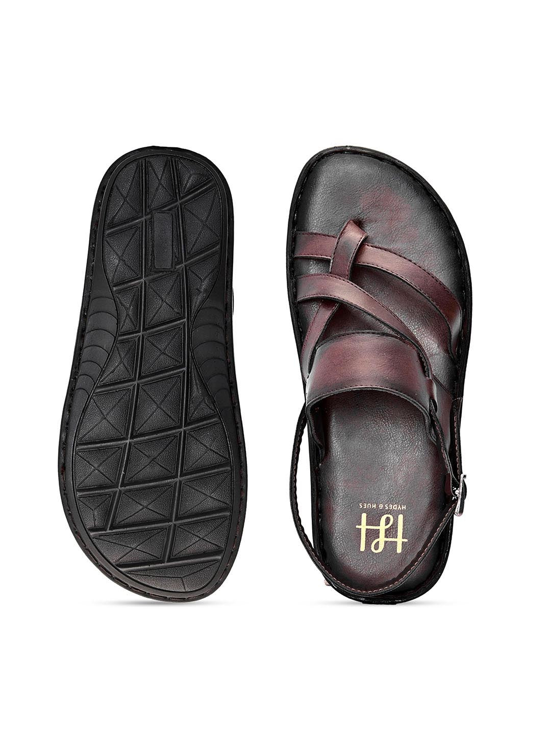 Hydes N Hues Men Coffee Brown Comfort Sandals