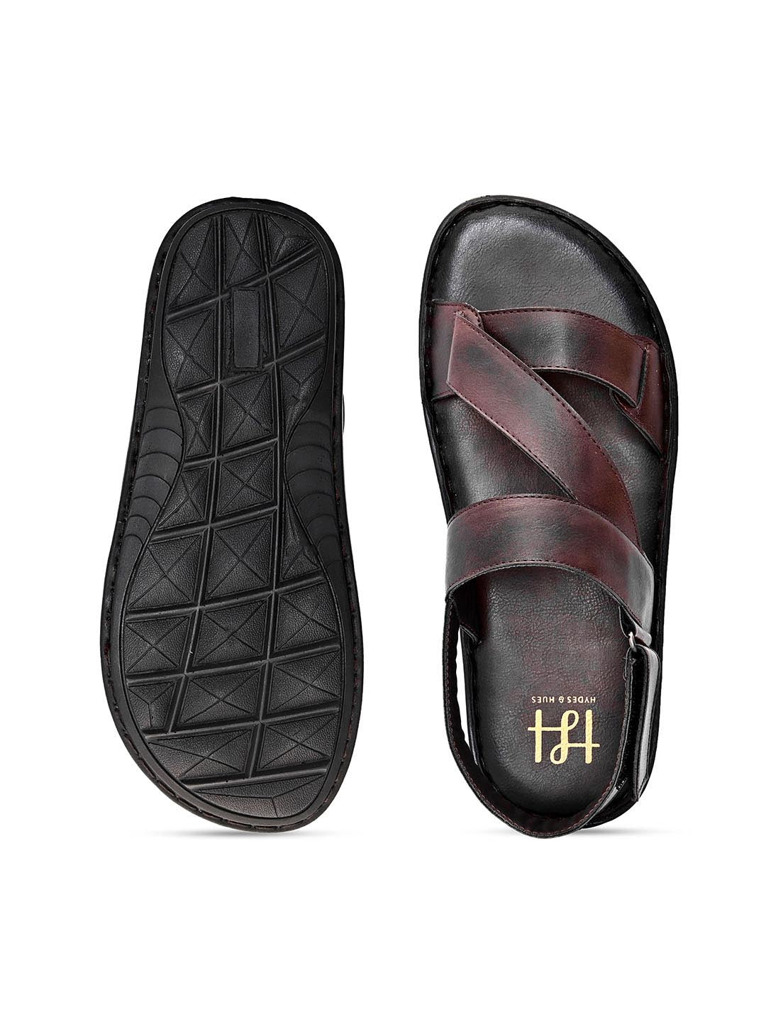 Hydes N Hues Men Brown Comfort Sandals