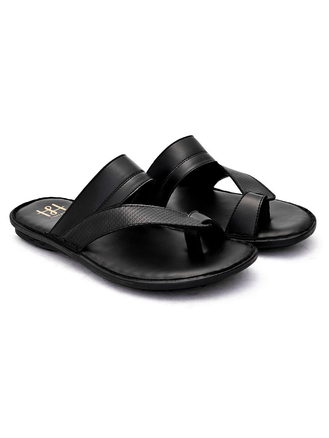 Hydes N Hues Men Black Comfort Sandals