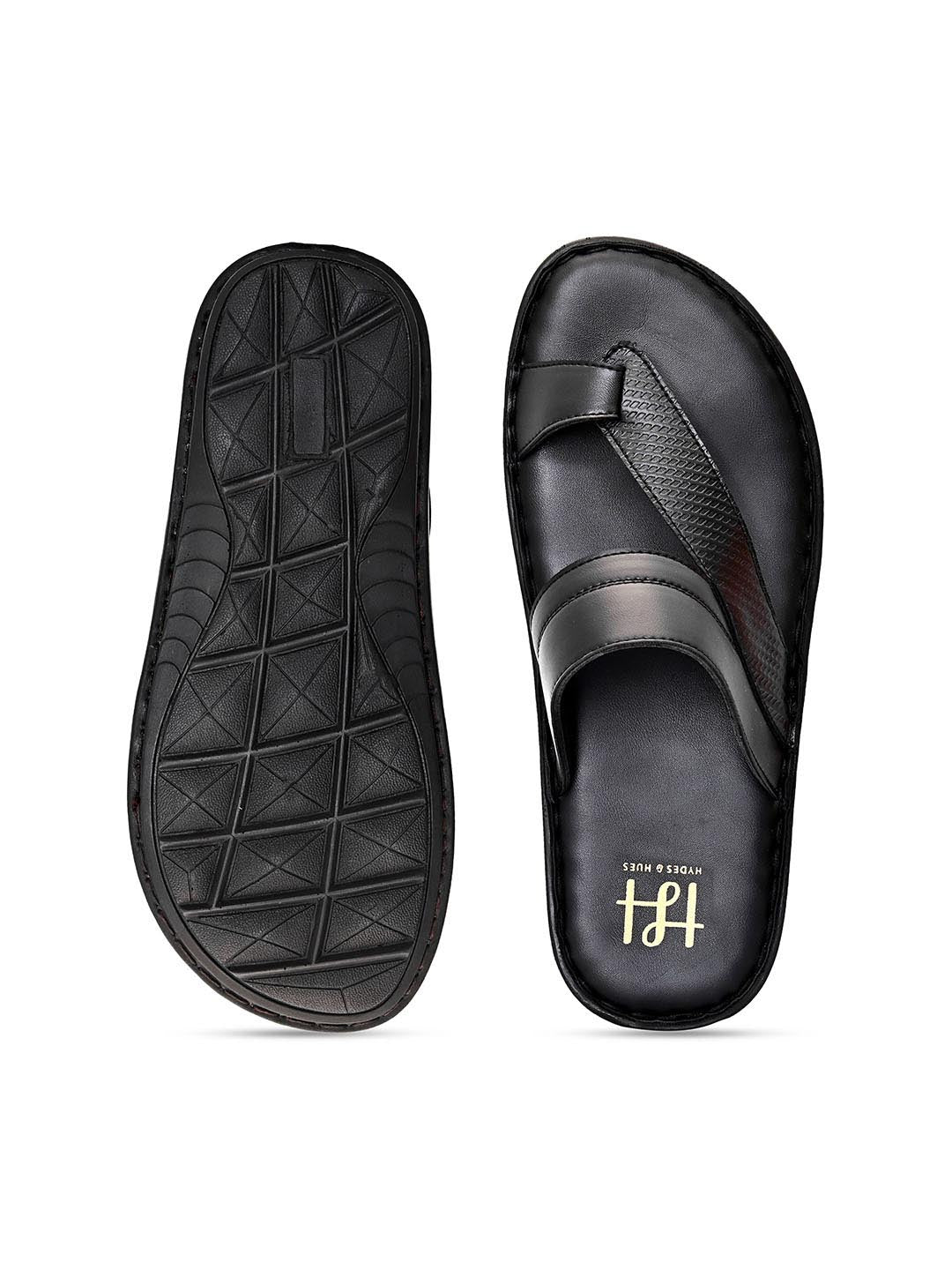 Hydes N Hues Men Black Comfort Sandals