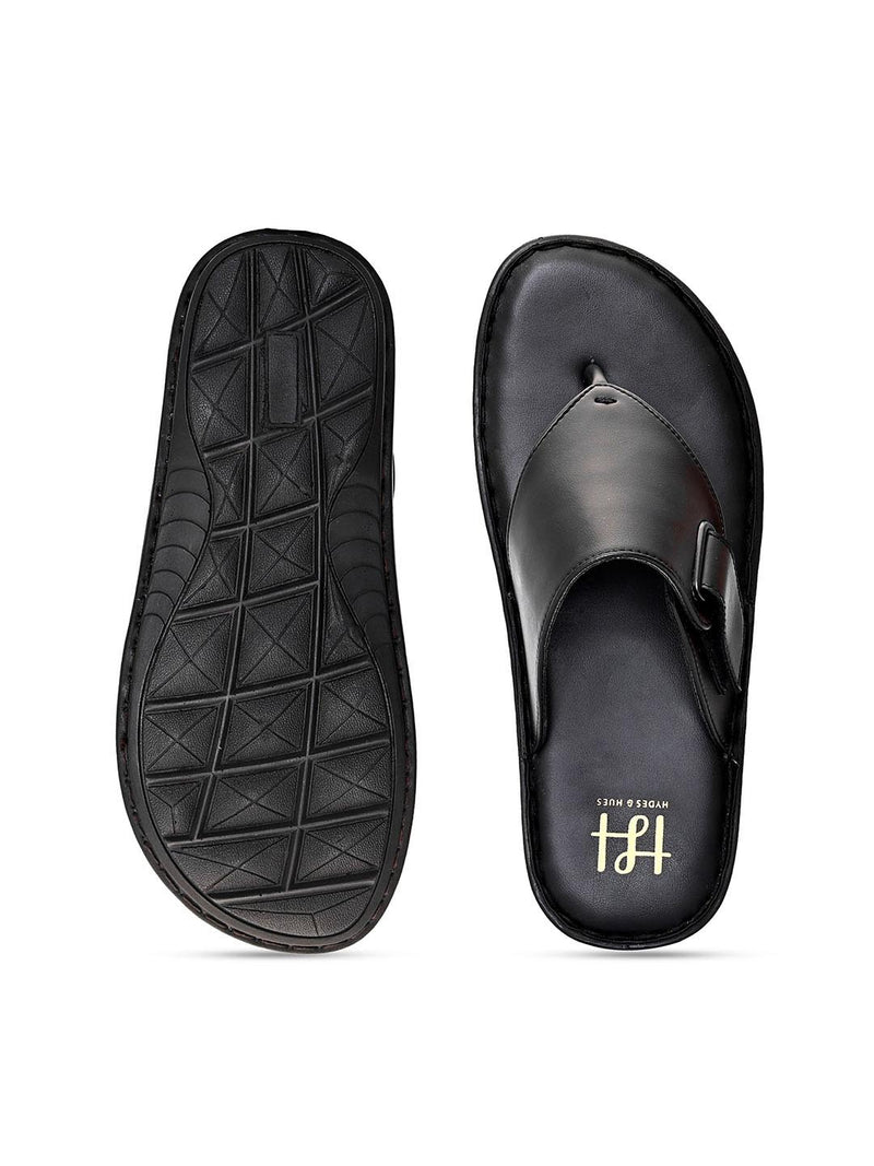 Hydes N Hues Men Black Comfort Sandals