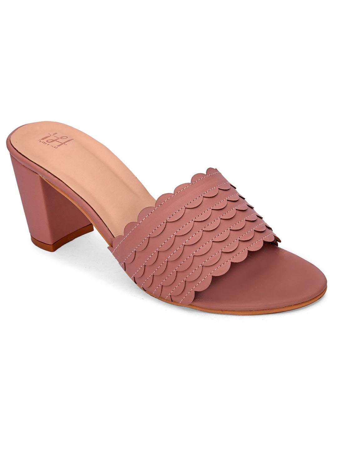 Hydes N Hues Nude-Coloured Block Heels