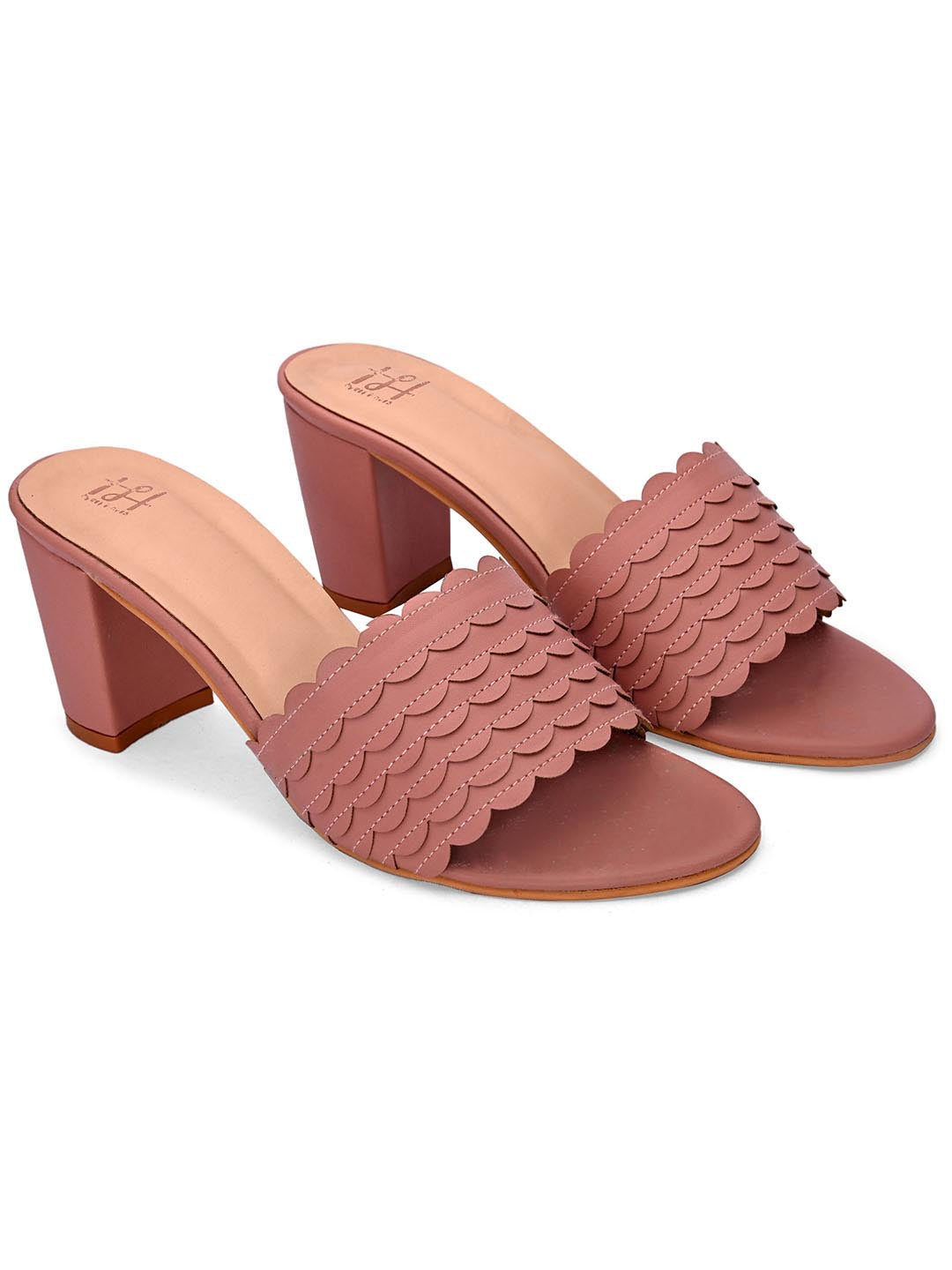 Hydes N Hues Nude-Coloured Block Heels
