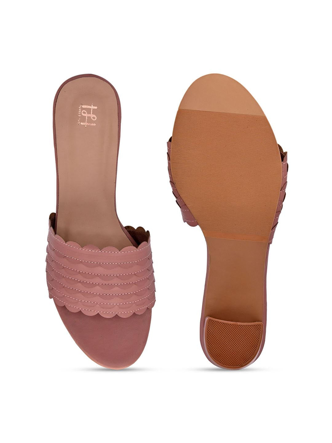 Hydes N Hues Nude-Coloured Block Heels