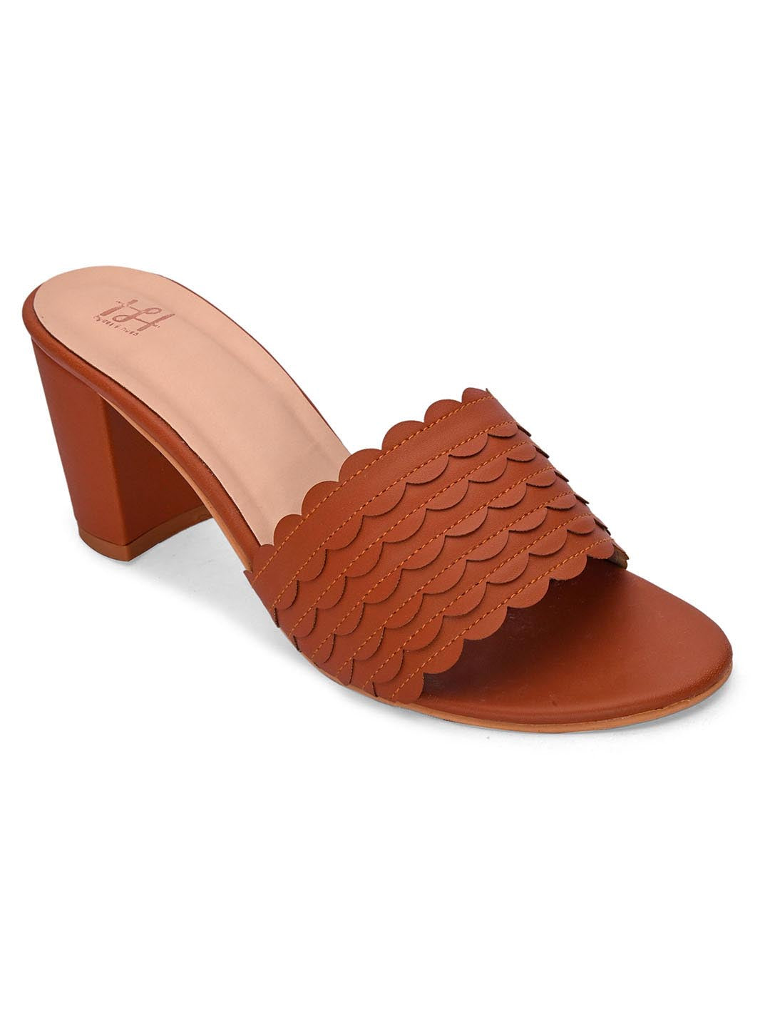 Hydes N Hues Women Tan Solid Block Heels