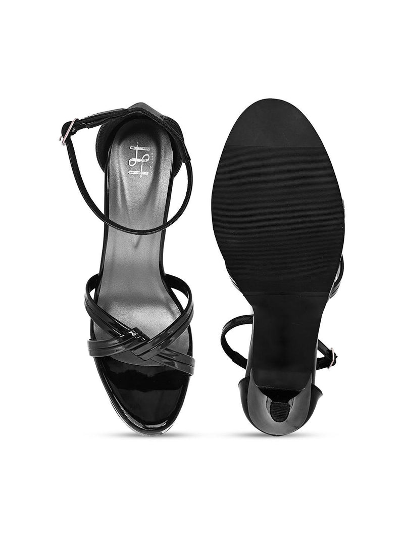 Hydes N Hues Women Black Stiletto Sandals