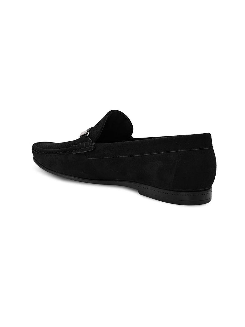 Hydes N Hues Men Black Slip-On Loafers