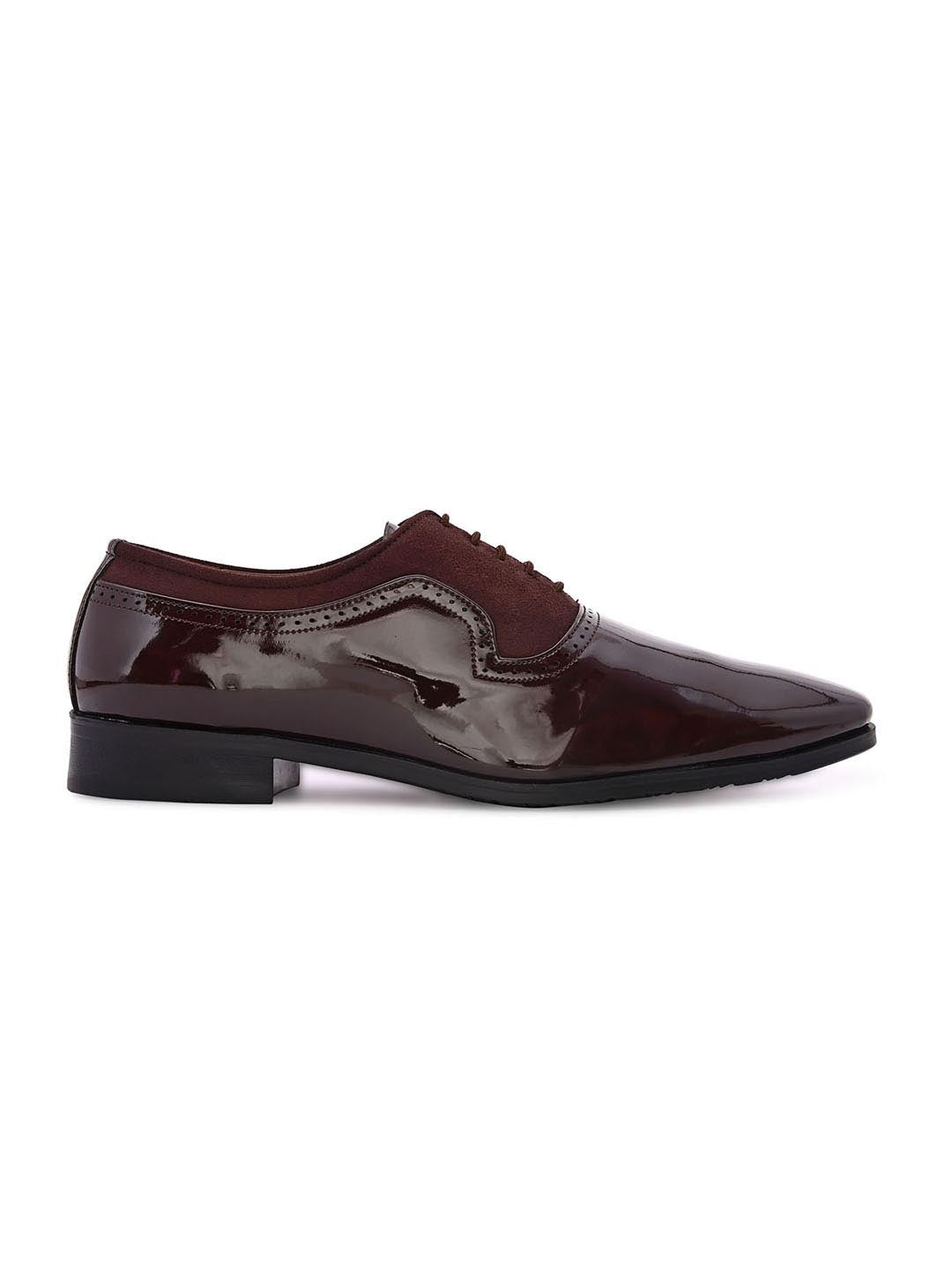 Hydes N Hues Men Brown Solid Formal Derbys