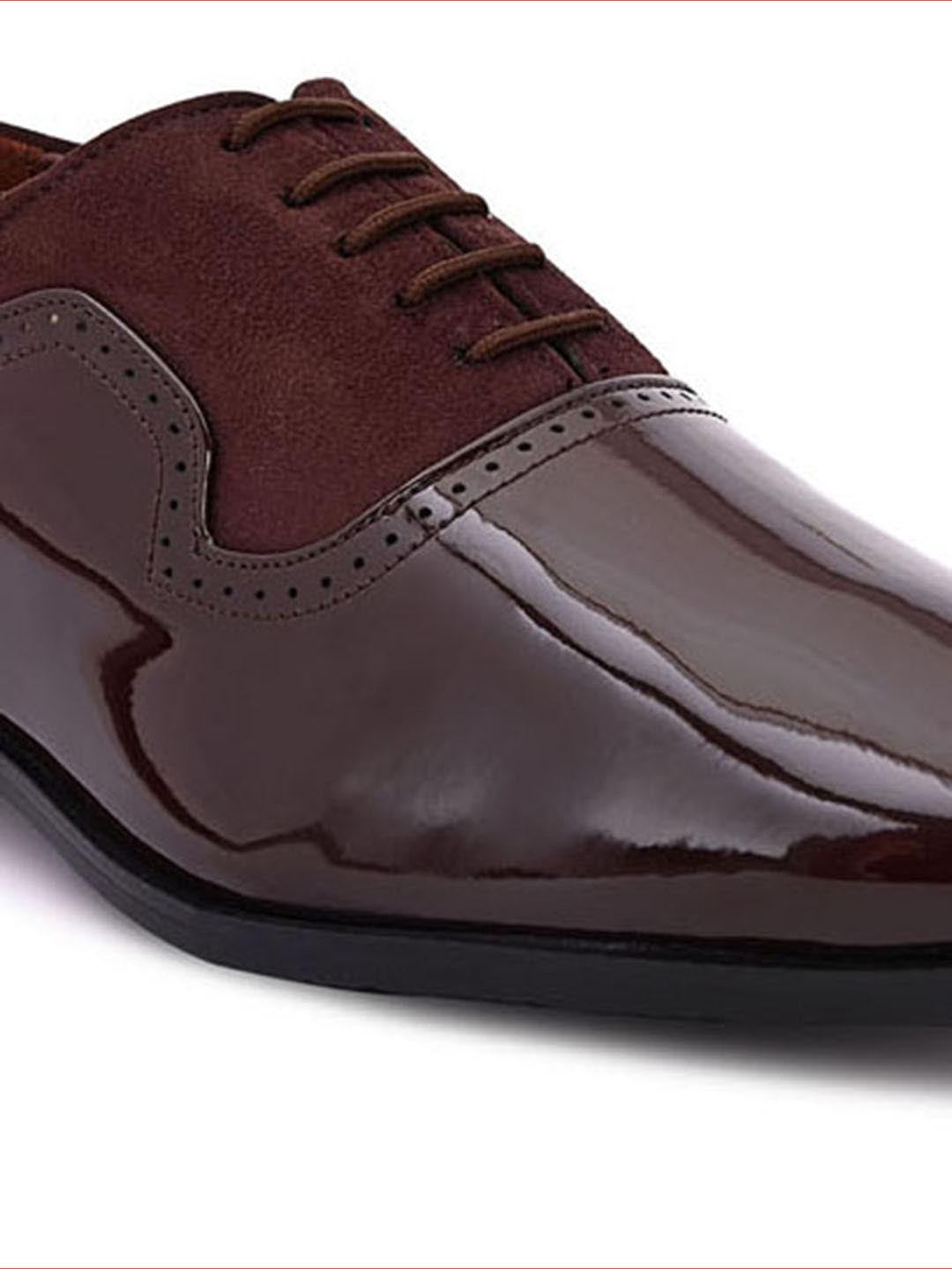 Hydes N Hues Men Brown Solid Formal Derbys