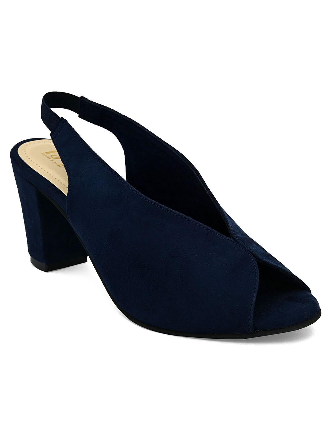 Hydes N Hues Blue Block Peep Toes