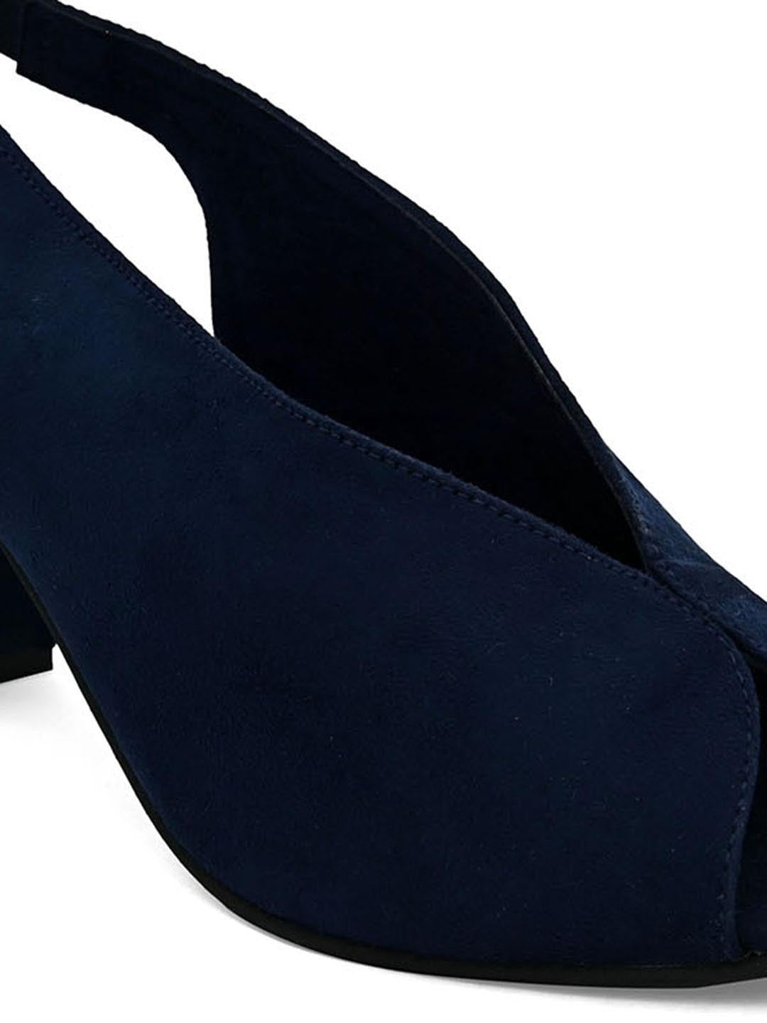 Hydes N Hues Blue Block Peep Toes