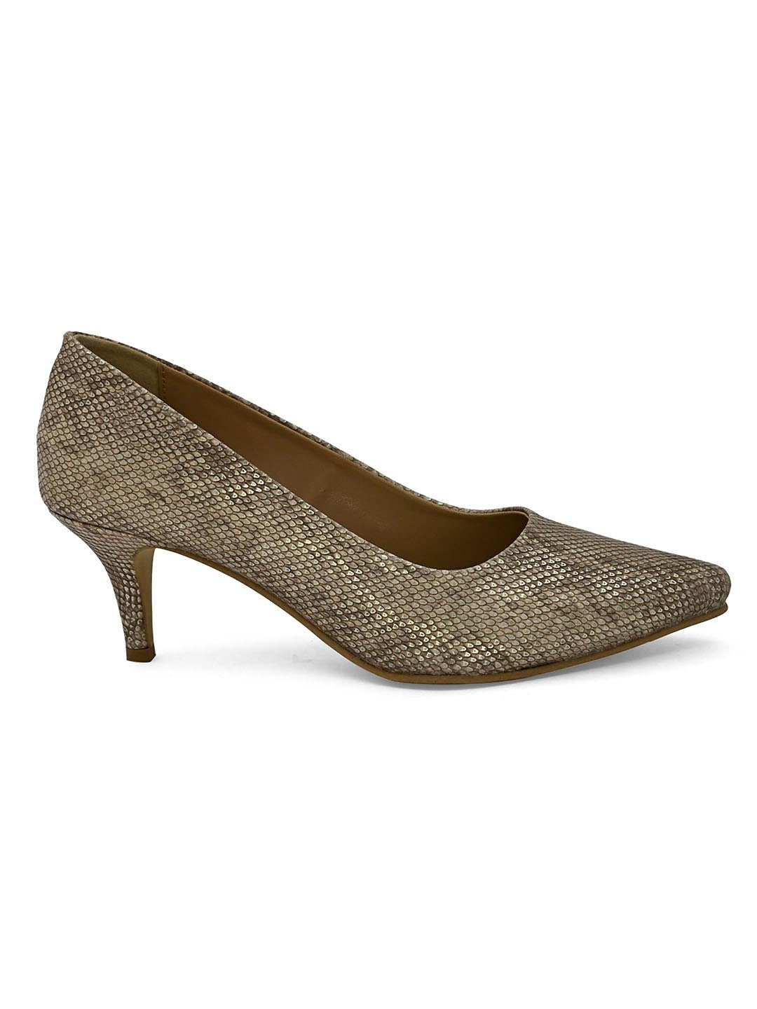 Hydes N Hues Gold-Toned Pumps