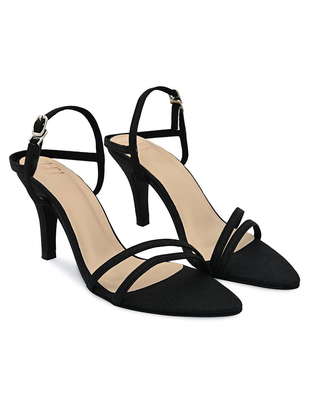 Hydes N Hues Black Shimmer Stilettoes