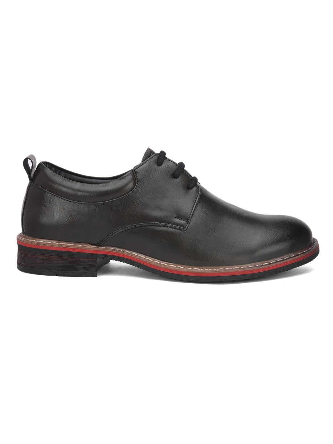 Hydes N Hues Men Black Solid Formal Derbys