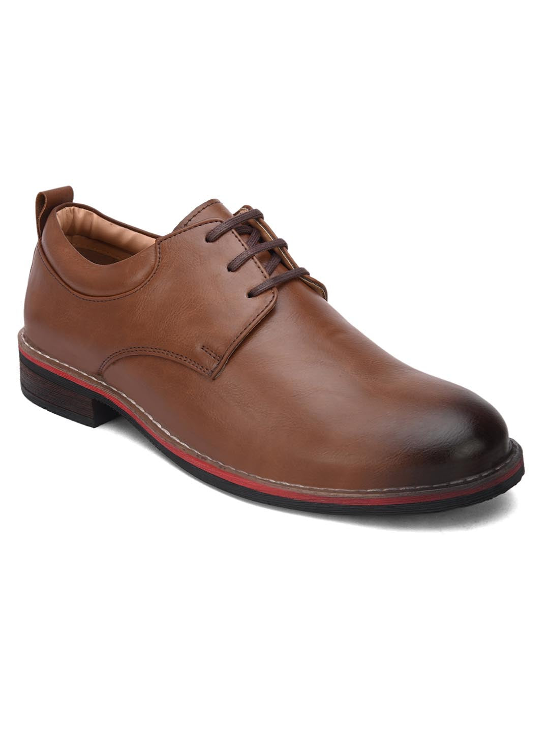 Hydes N Hues Men Brown Solid Formal Derbys