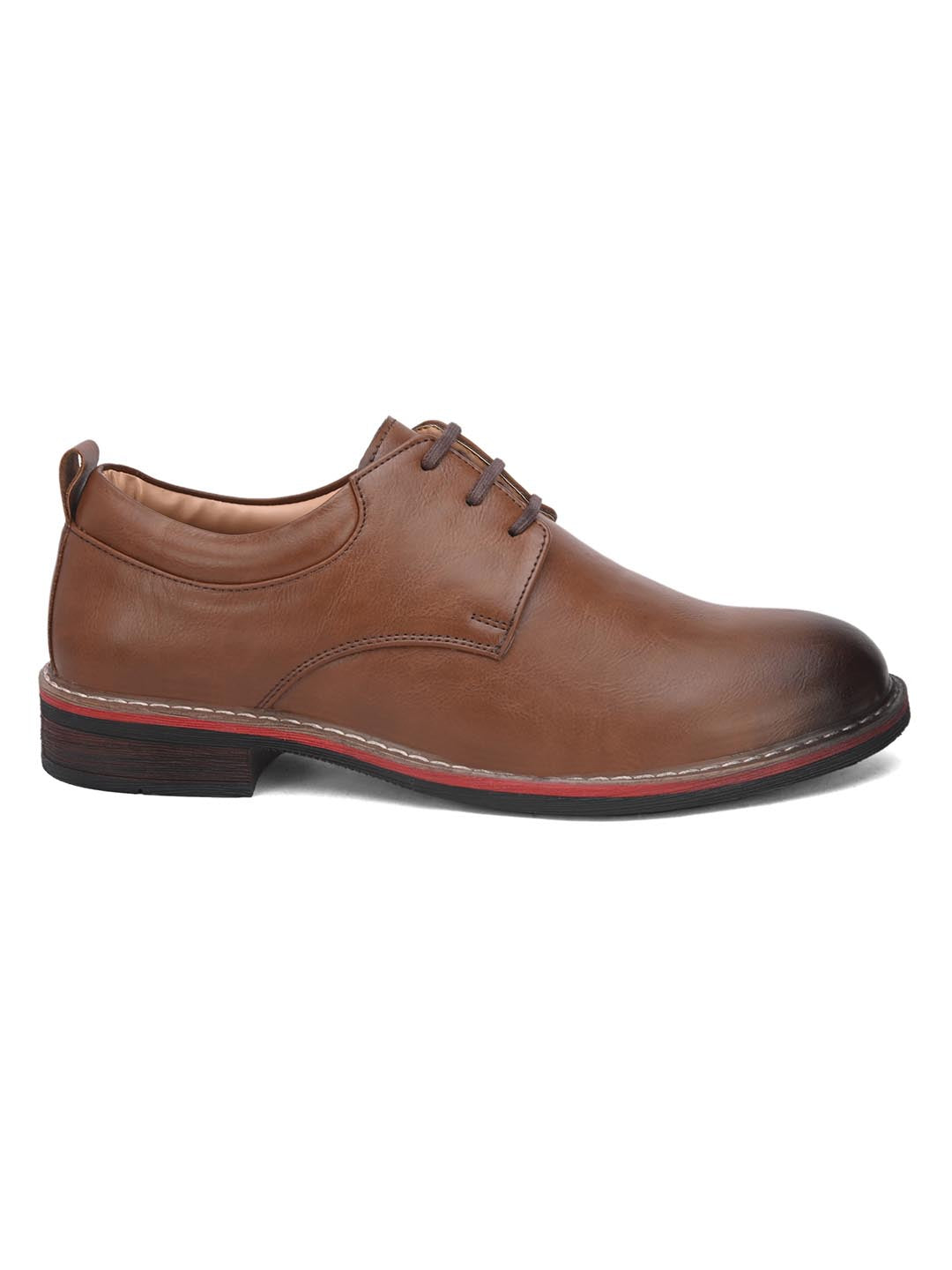 Hydes N Hues Men Brown Solid Formal Derbys