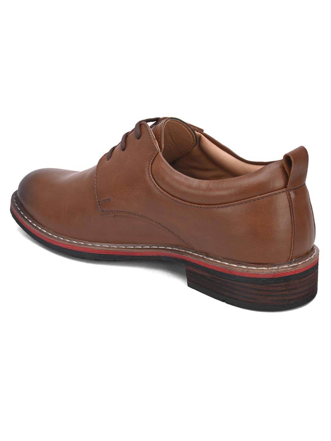 Hydes N Hues Men Brown Solid Formal Derbys