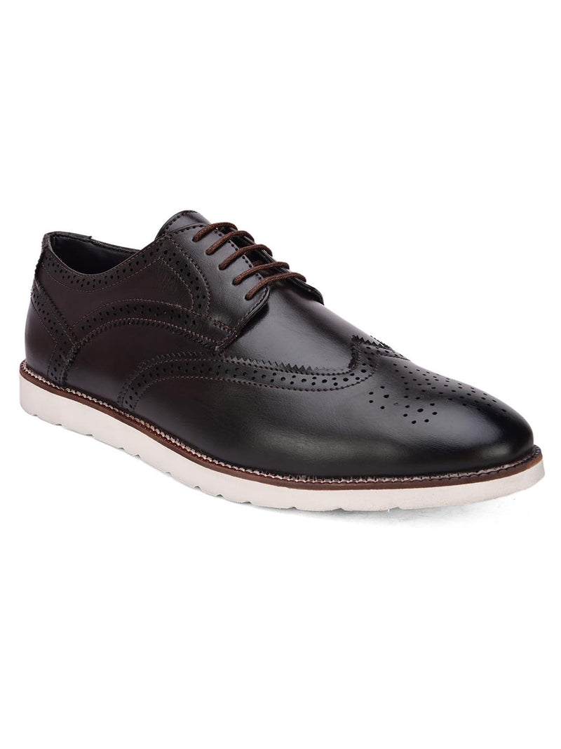 Black casual hot sale brogues