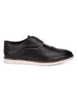 Hydes N Hues Men Black Solid Casual Brogue Shoes