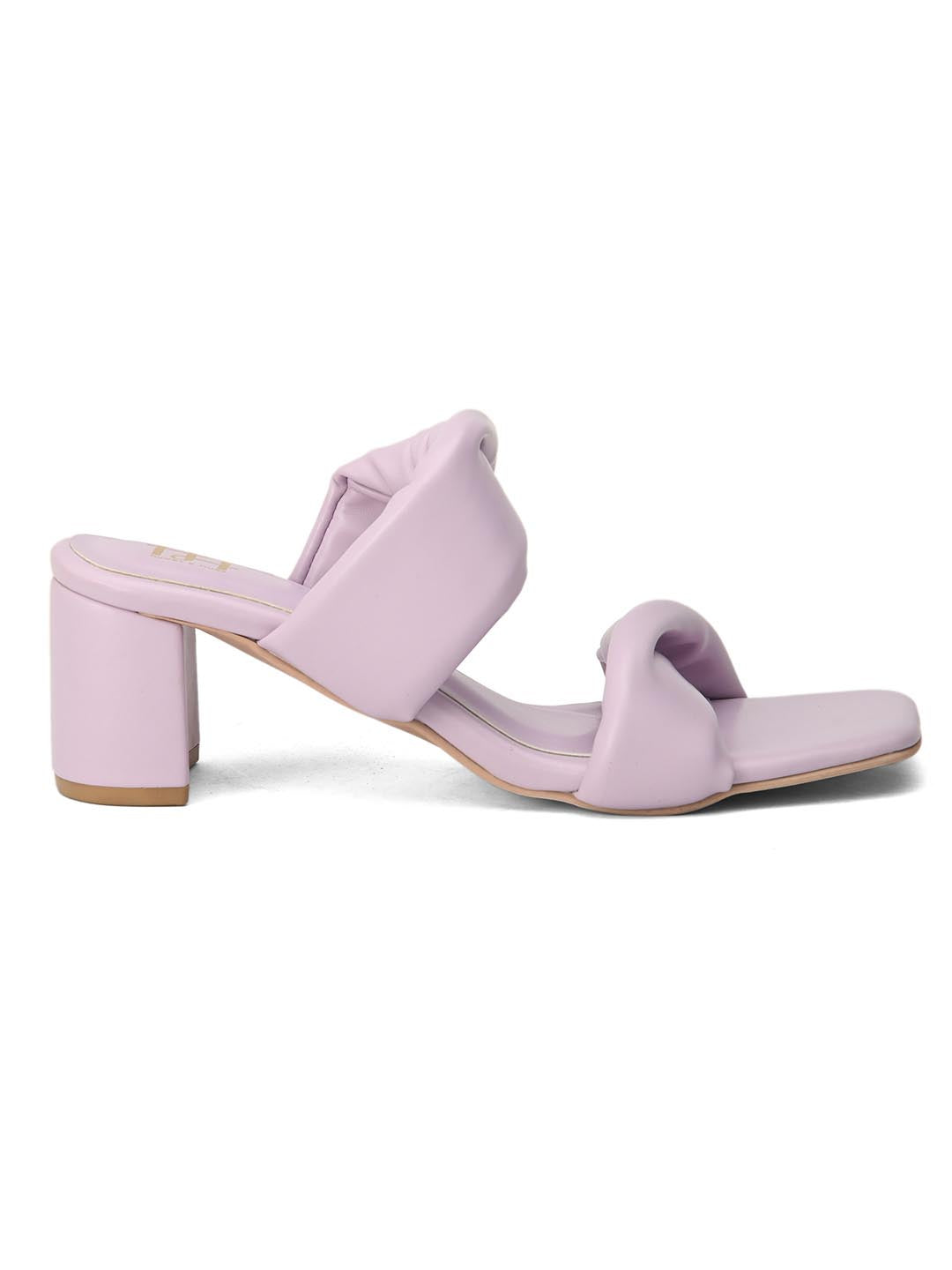 Hydes N Hues Twisted Upper Violet Block Heels