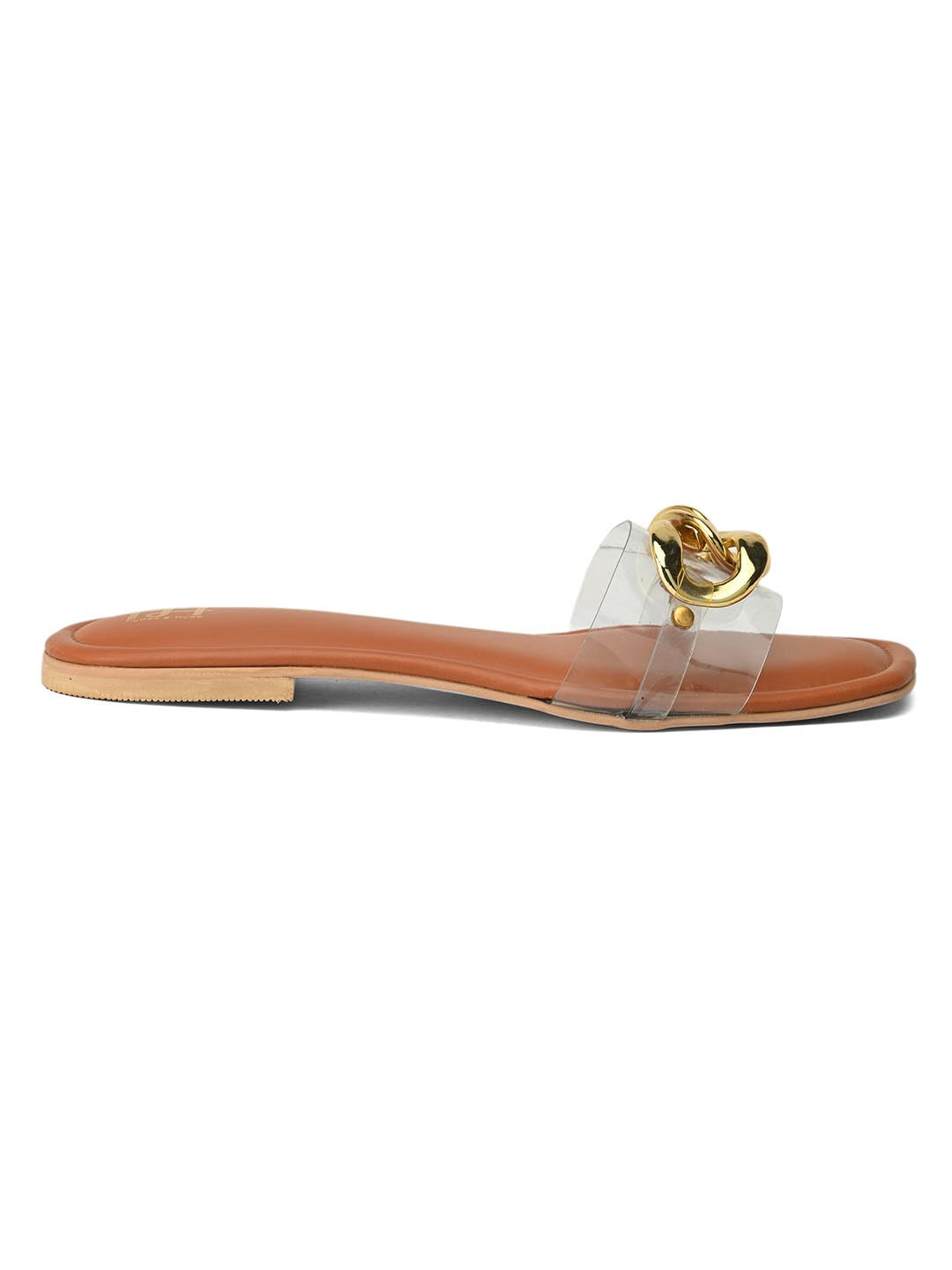 Hydes N Hues Women Transparent  Tan Solid Open Toe Flats
