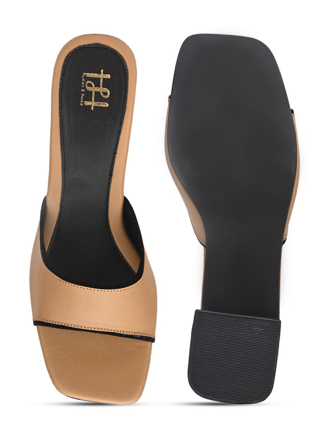 Hydes N Hues Beige Block Heels