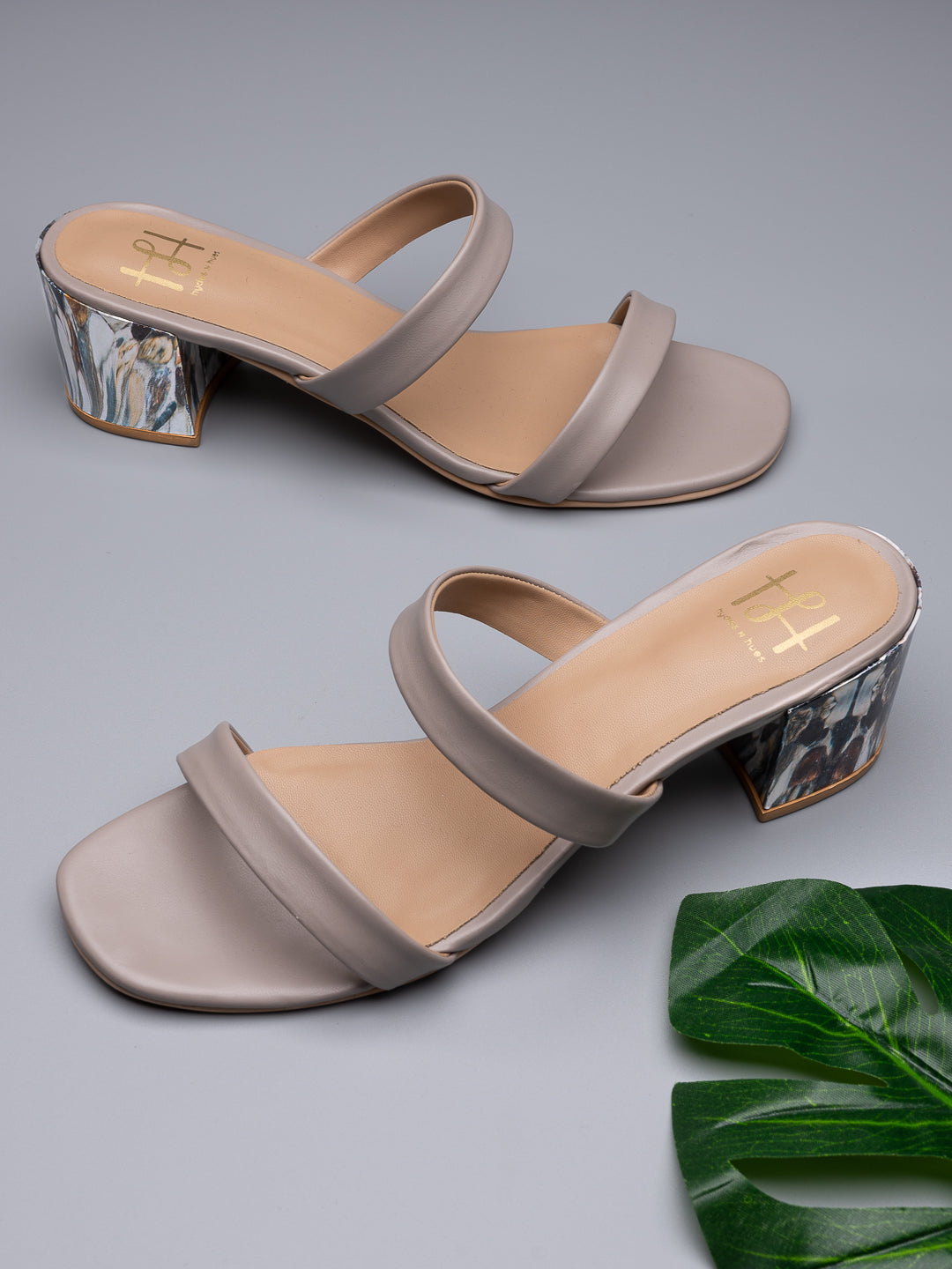 Hydes N Hues Grey Stone Heels